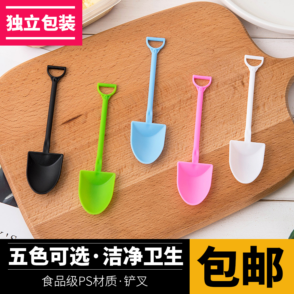 Disposable plastic scoop fruit cake dessert scoop scoop ice cream scoop creative potted scoop 100