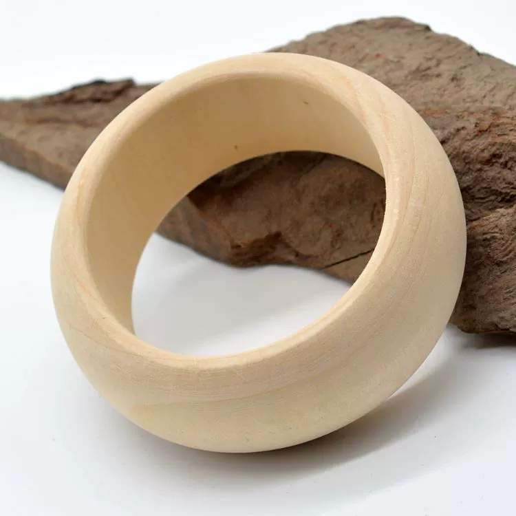 Vòng tròn cạnh bằng phôi gỗ 3,2cm DIY trang sức sơn mài sơn mài nghệ thuật sơn chất liệu gỗ vòng gỗ