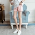 Bà bầu mùa hè thời trang mới phần mỏng cotton đáy quần short thai sản Quần short bà bầu ba quần giản dị nâng bụng - Phụ nữ mang thai quần / quần bụng quan ao bau Phụ nữ mang thai quần / quần bụng
