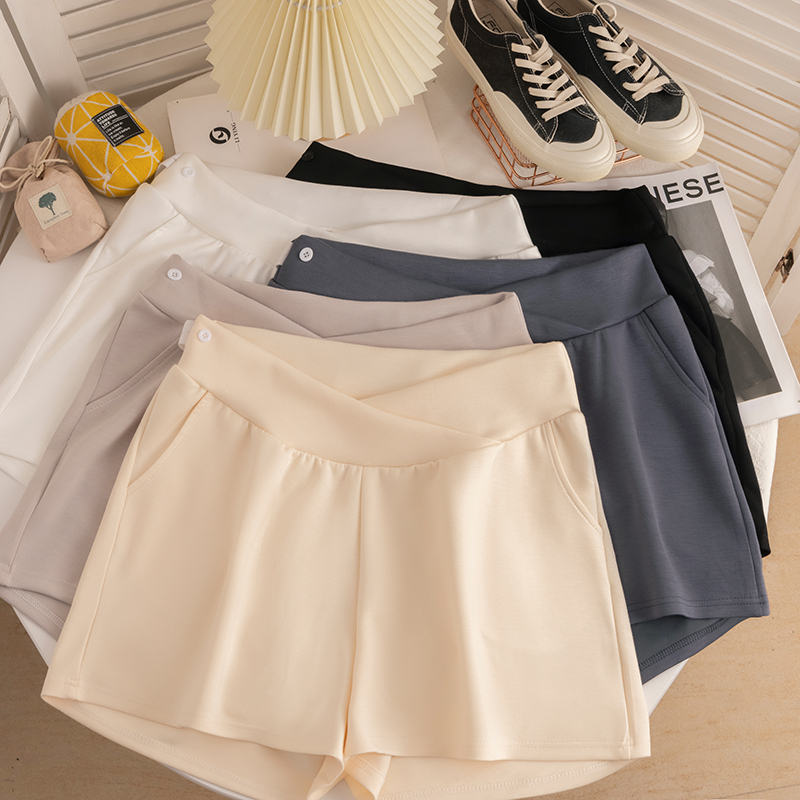 Angel Mommy~ Maternity Shorts, Summer Thin Style, Low-Waisted, Wide-Leg Casual Pants, Loose-Fitting Leggings, Sports Pants