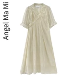 Летняя одежда для матери и ребенка для беременных, милое длинное платье для кормящих грудью, средней длины, свободный крой