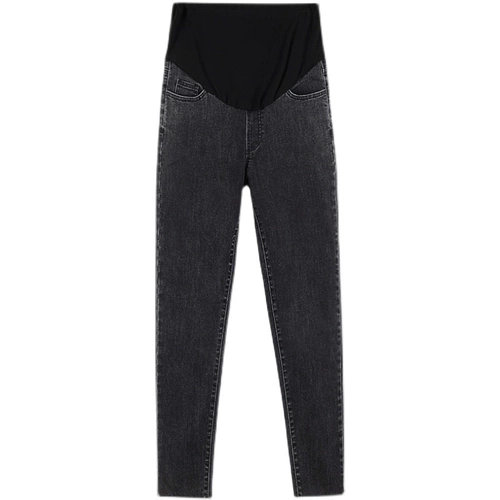 Весенние модные джинсовые штаны для матери и ребенка для отдыха для беременных с поддержкой живота, высокая талия