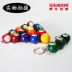 Billiards Keychain Mặt dây chuyền Billiards Mini Ball Mặt dây chuyền Đen Eighty 16 Balls Chuỗi đồ trang trí Quà tặng bóng bi a xịn Bi-a
