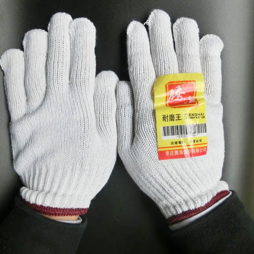 Gloves labor insurance wear-resistant work non-slip pure cotton thickened white cotton yarn cotton thread nylon labor labor male construction site work