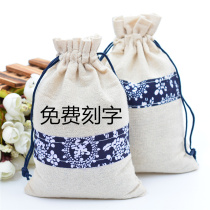 Dragon Boat Festival sachet wardrobe car deodorant sachet empty bag logo custom linen bag filled lavender sachet