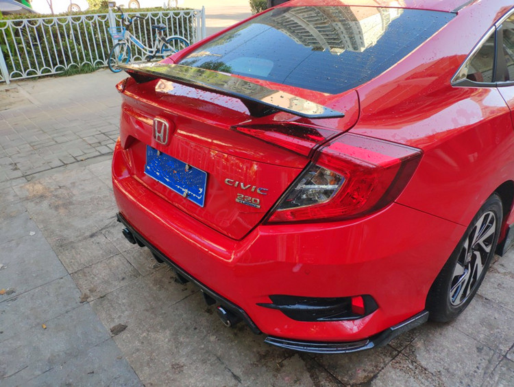 Honda mười thế hệ sửa đổi đuôi xe thể thao 16-19 cánh máy bay cánh thể thao 10 thế hệ mới Civic 17 18 - Sopida trên cánh hướng gió xe ô tô