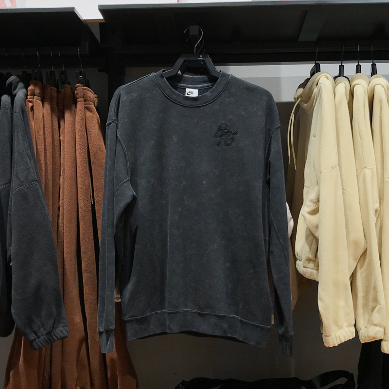 Clearance Sale of Nike Men's Winter New French Terry Knit Crewneck Sweatshirt Hq6037-010