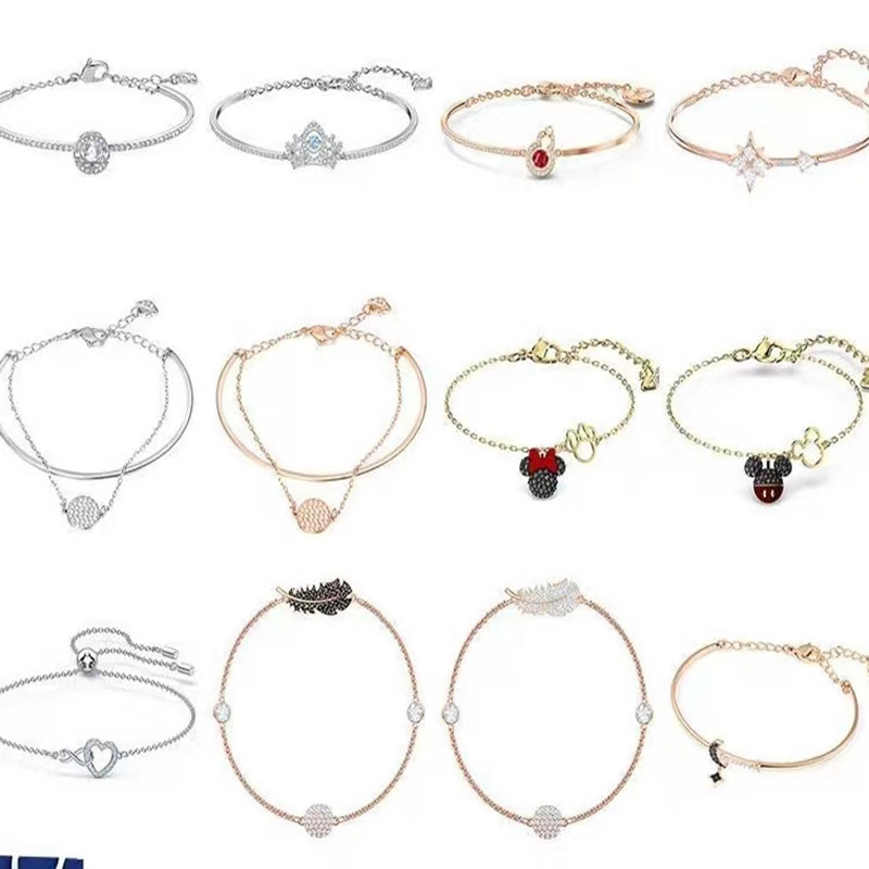 S925 Sterling Silver Women's Eternal Love Rainbow Little Bee Feather Snowflake Dynamic Bracelet Gift for Girlfriend