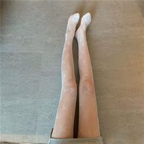 Thin sexy socks girl butterfly knife pantyhose black silk sweet and loving love hollowed and fishing net socks