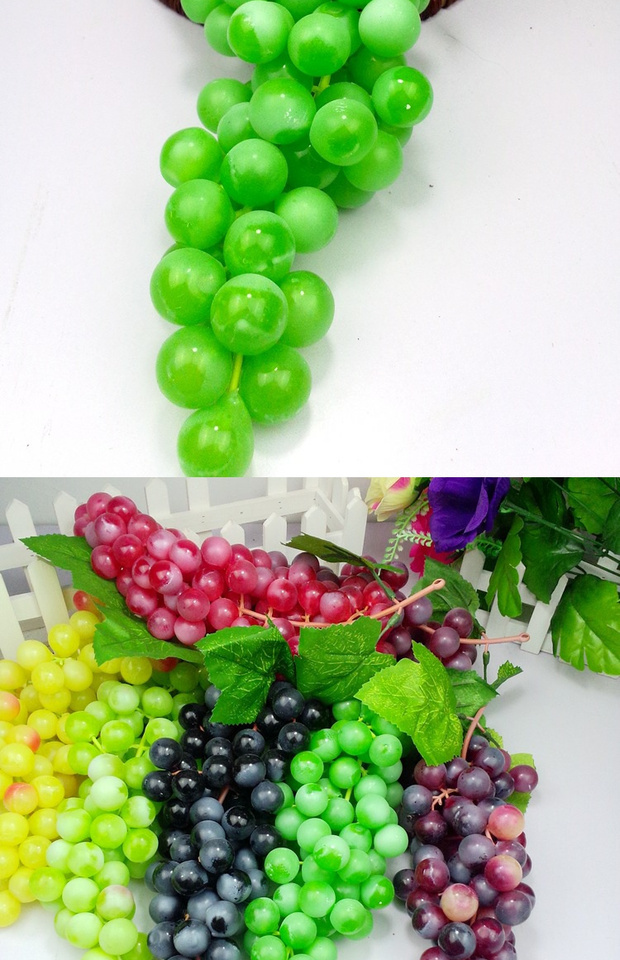 Mô phỏng chùm nho giả trái cây lá nho treo trang trí hoa mây trang trại khách sạn trang trí nhà - Hoa nhân tạo / Cây / Trái cây chậu hoa giả