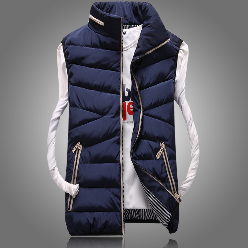 Đặc biệt cung cấp áo vest nam cotton phiên bản Hàn Quốc của cổ áo vải thủy triều cổ áo nam mỏng xuống cotton cotton mùa thu và giải trí mùa đông áo khoác nam giả vest