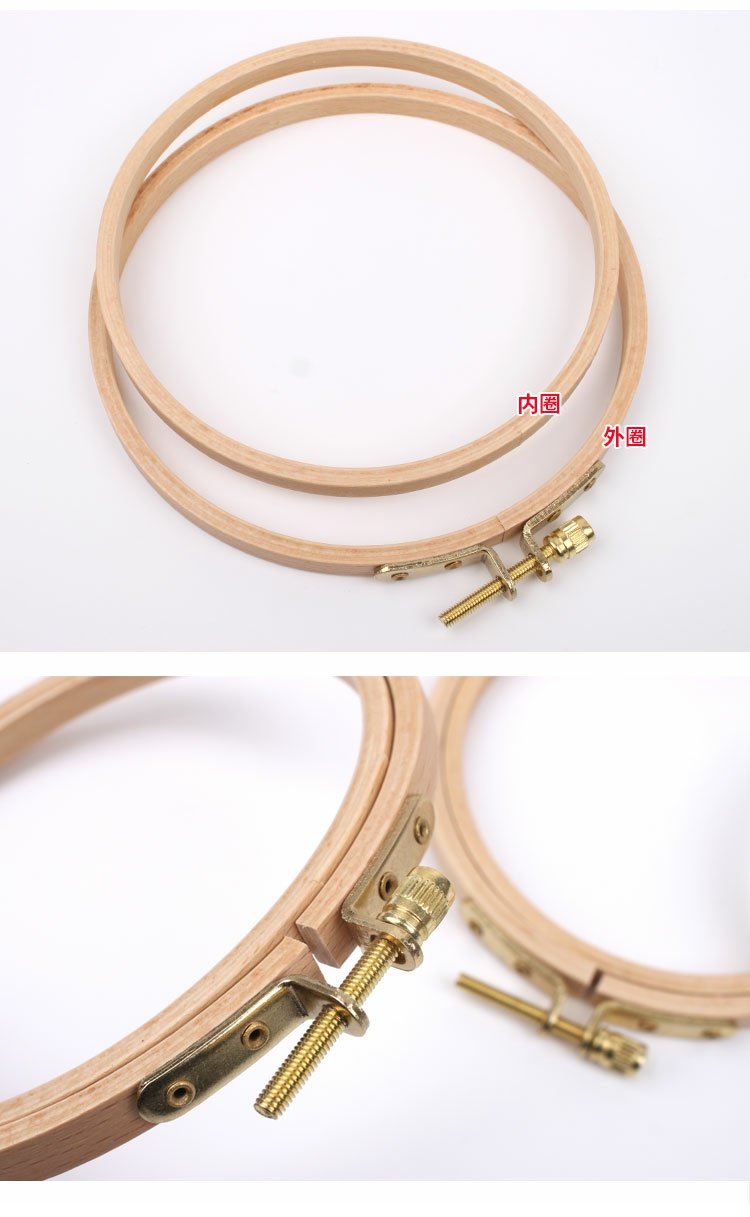 Tay thêu hoop căng khâu nhỏ thêu gỗ nhỏ đổ thêu khung thêu 3 vòng thêu hỗ trợ bộ trẻ - Công cụ & phụ kiện Cross-stitch tranh thêu chữ thập cha mẹ