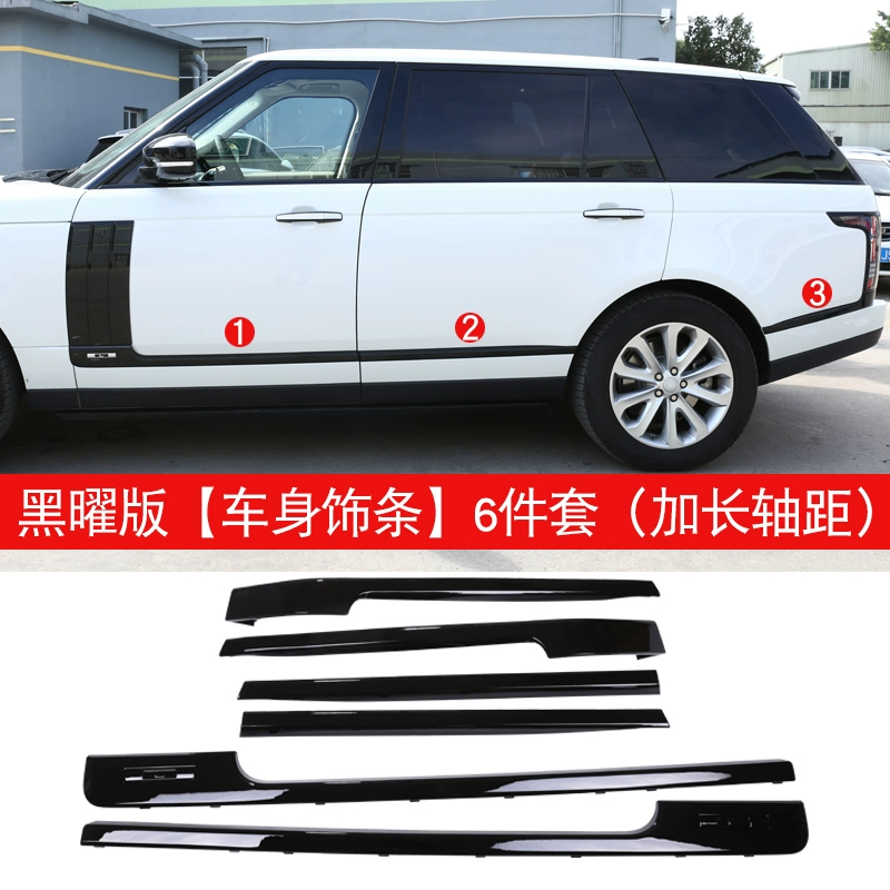 gioăng cửa Land Rover Range Rover Obsidian Kit Executive Edition Màu đen sửa đổi Yao Body Trim Shark Gill Fender Lưới giữa Màu đen sáng đầy đủ gioăng cao su nẹp kính cần gạt nước ô tô 