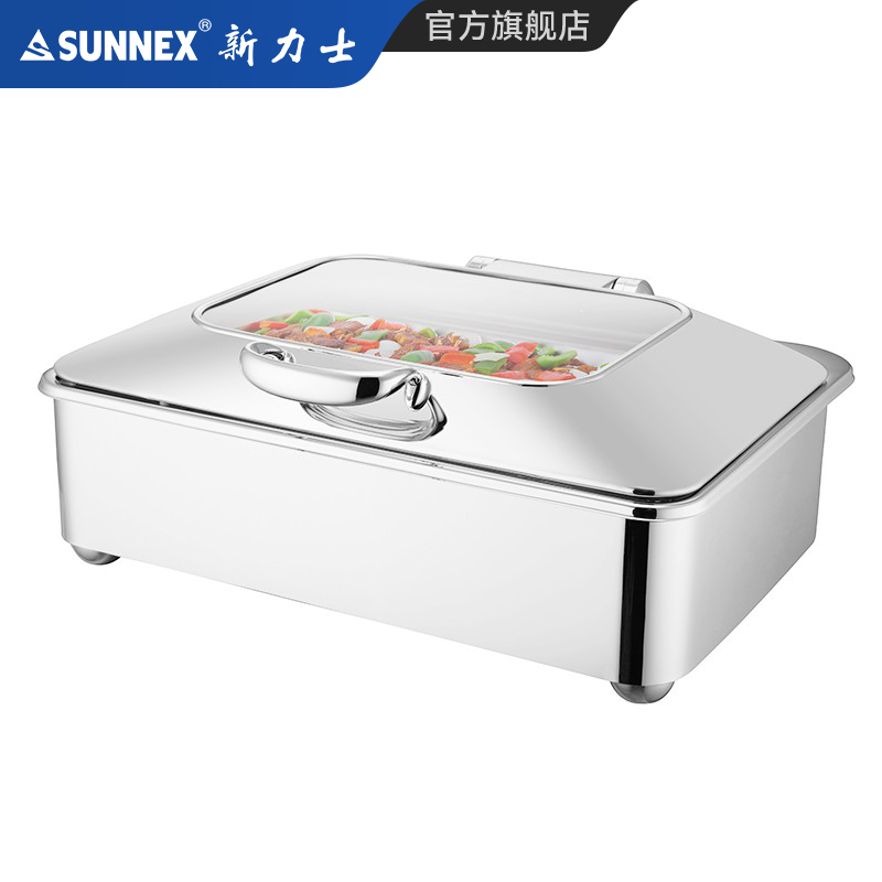 New Rolex SUNNEX 304 stainless steel buffet stove electric heating clamshell hotel insulated breakfast stove tableware-Taobao
