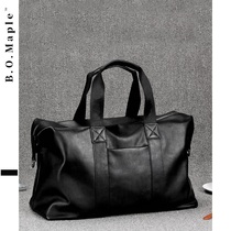 BOMaple Upscale Genuine Leather Business Handbag Men Business Travel Big Capacity Casual Single Shoulder Diagonal Satchel Bag