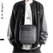 BOMaple Mens Bag 2022 New Fashion Single Shoulder Bag Mens Skew Satchel Business Vertical Briefcase Backpack Backpack