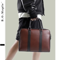 BOMaple 2022 new Korean version Business retro laptop bag casual mens single shoulder inclined satchel briefcase