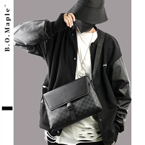 BOMaple Single Shoulder Bag Men Skew Satchel Casual Business Backpack Cross Section Korean Version Fashion Tide Pack Waterproof Cortex