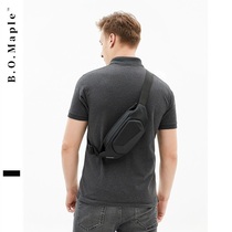 BOMaple Sports Fitness Mobile Phone Bag Men Tide Card Diagonal Satchel Purse Mini Polyhedron Hard Shell Chest Front Bag