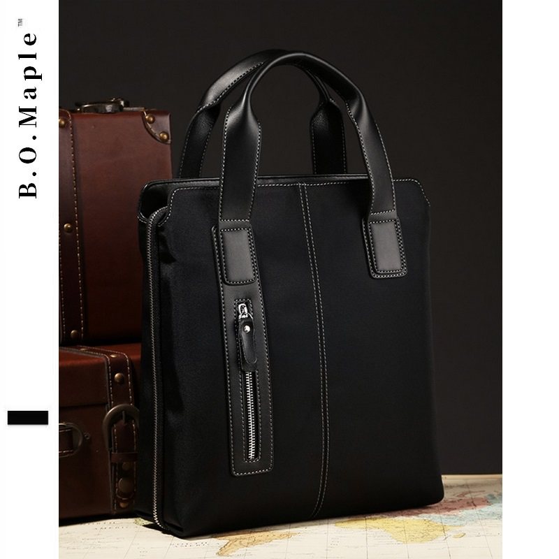BOMaple Business Men's briefcase Oxford Bupper Single Shoulder Diagonal Satchel Casual IPAD Tablet Handbag
