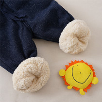 New winter thickened cashmere boys and girls sports pants childrens casual pants a pair of winter