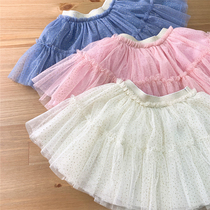 80-120cm foreign trade Girl female treasure gauze skirt skirt spring and summer mesh gauze puffy skirt baby dance skirt