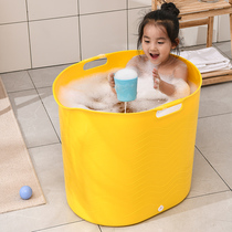 Childrens bath bucket baby insulation bath bucket portable bath tub super thick plastic baby child can sit in the bath bucket