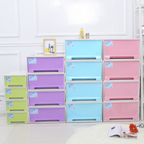 Storage box drawer type transparent finishing box wardrobe clothes storage cabinet storage box sub desktop storage box extra large size