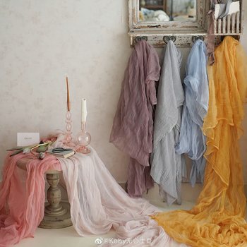 Korean Crumpled Gauze Photography Backdrop Gauze Accessories Nail Art Photography Props Floral Gauze Flower Packaging Mesh