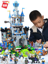 Building blocks assembled toys good intelligence brain eating chicken children my world Castle boy 10 years old