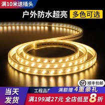 Light strip LED light strip Outdoor waterproof three-color dimming household living room ceiling super bright decorative neon soft light strip