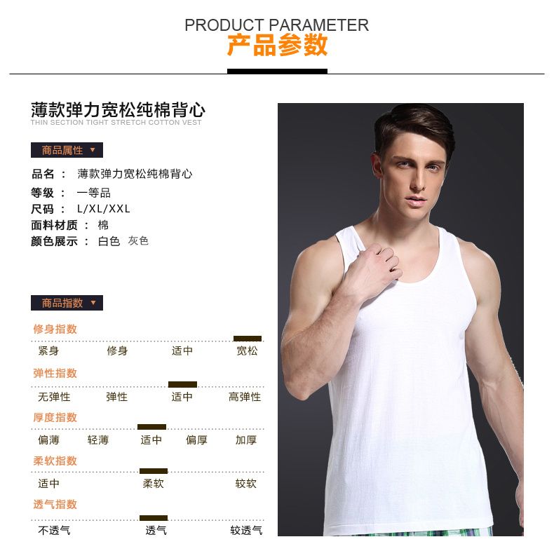 [2 miếng] nên thoáng mát và thoáng mát áo vest nam cotton rộng màu rắn thể thao mùa hè mỏng trung niên vest cũ đồ lót nam nữ giá tốt