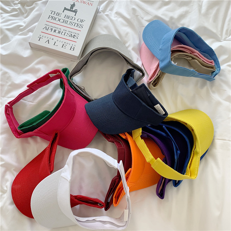 Net red solid color empty top hat female summer baseball cap student Korean version of the wild peaked cap sunscreen shade INS trend