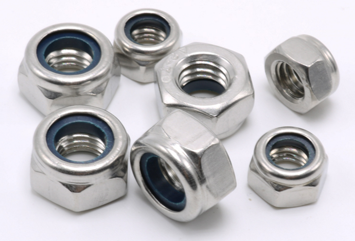 Full range of authentic 304 stainless steel lock nut self-locking nut lock nut M3--M16 national standard