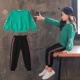 Quần áo trẻ em nữ mùa thu 2018 mới phù hợp với phiên bản Hàn Quốc của quần áo thủy triều trong quần áo thể thao trẻ em nước ngoài hai mảnh đồ sơ sinh cho bé