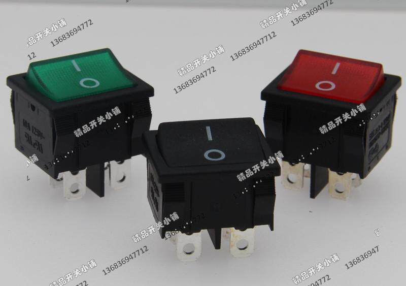 RL3-2 red and green black rocker switch square boat switch AC 220V dual ping pong switch Taiwan RLEIL