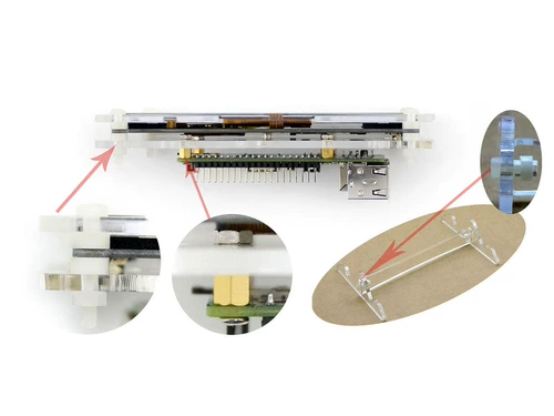 Micro Snow Snow Raspberry Pi LCD Shell 5 -INCH Raspberry Pi прозрачная акриловая оболочка