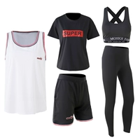 Белая блузка + черный комплект из пяти предметов с короткими рукавами