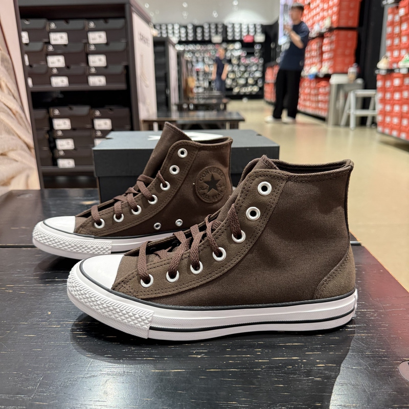 Converse Converse New Autumn Collection Brown Patchwork Casual High-Top Canvas Shoes for Men and Women A19201C Converse Converse New Autumn Collection Brown Patchwork Casual High-Top Canvas Shoes for Men and Women A19201C