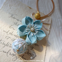 "Green" fine worker flower hand bowing ball diy material bag lucky car pendant bag hanging friend best friend handmade gift