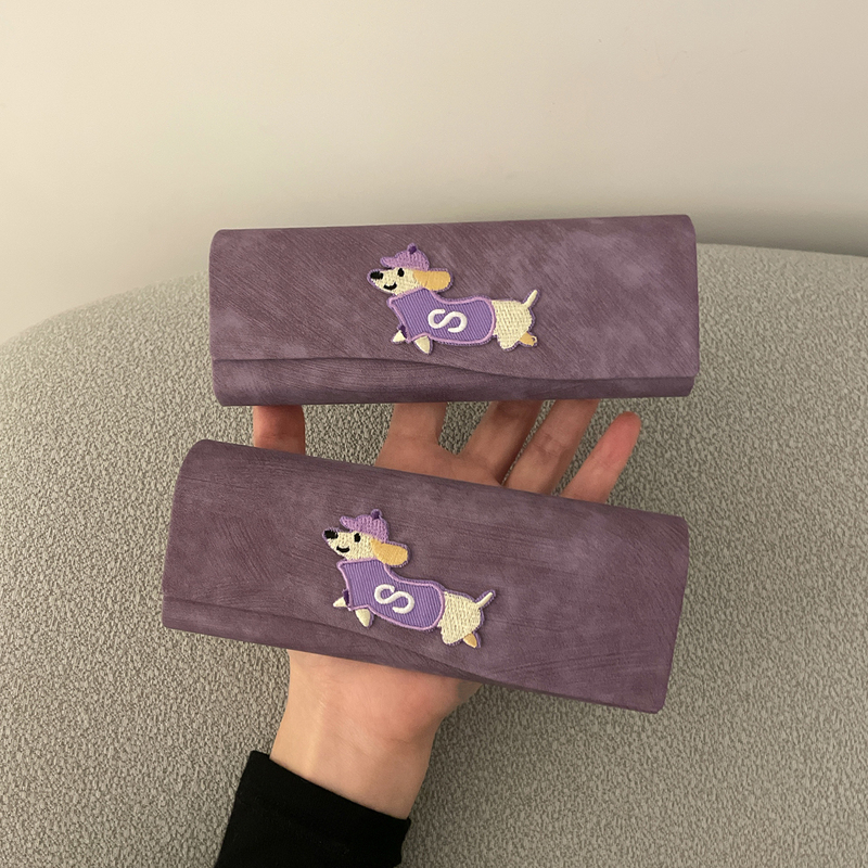 Xiaohanzi! Niche Style Glasses Case~ Anti-Pressure Sunglasses Storage Box ins High-End Portable Case for Myopia Glasses and Sunglasses