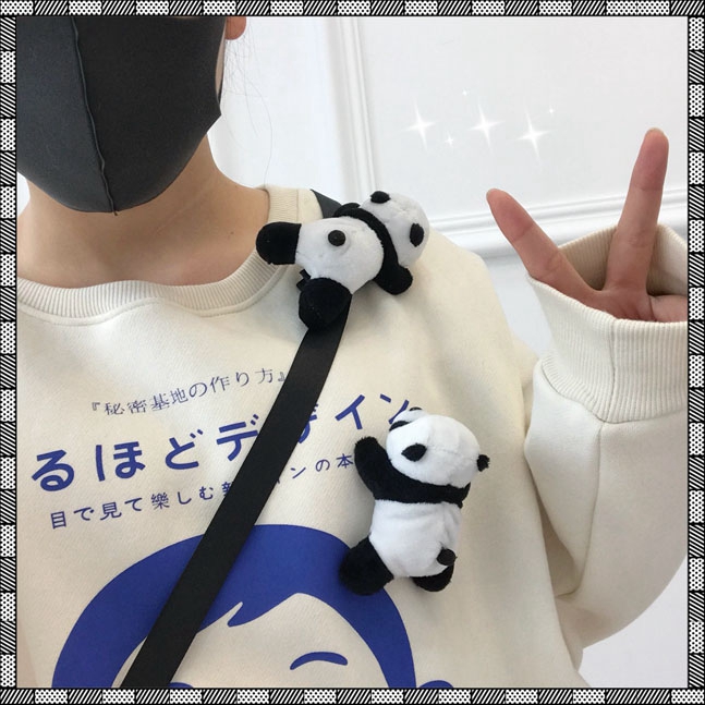 Dễ thương phim hoạt hình gấu trúc stereo búp bê gấu trúc búp bê headband tóc vòng trâm cài tóc kẹp tóc trang trí nữ - Trâm cài phụ kiện cài áo giá rẻ