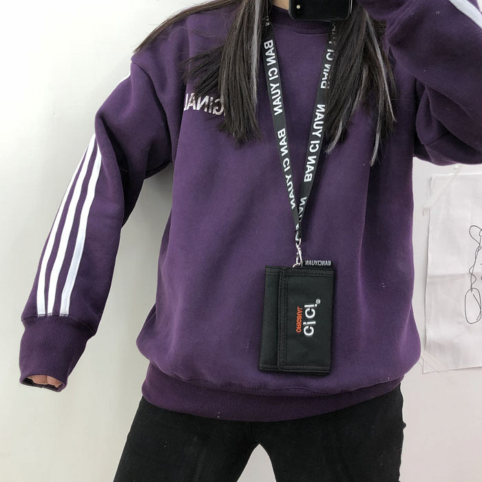 Han Feng chic Harajuku BF ví thư ngắn retro nghệ thuật ví sinh viên ví nam nữ treo ví cổ bóp da