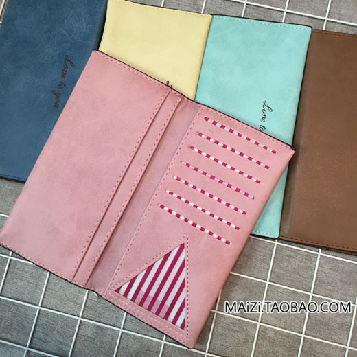 Hàn Quốc chic gió em gái mềm mại Nhật Bản đơn giản rắn màu thạch pu da ví dài ví ví nam cầm tay