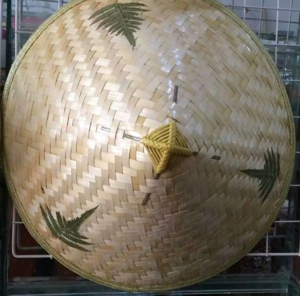 Bamboo choreography hat-hat-hat triple-leaf sun-shading and rain-proof hat adult children film and TV stage performance props dance items