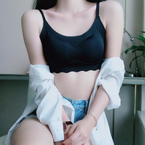 Summer beauty back sports sleep underwear women gather no trace no steel ring sling vest style large bra shockproof