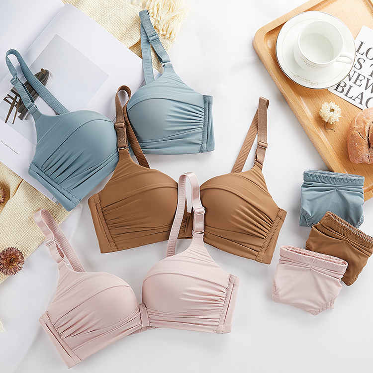 Summer without steel ring adjustment type bra comfortable breathable daily girl underwear thickening gathering trace bra