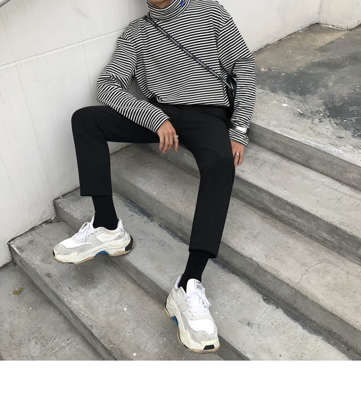 CL19 ins quần siêu cháy quần âu nam chín quần thẳng Hàn Quốc lưới đỏ thon chín quần nam - 3/4 Jeans quần short thun nam