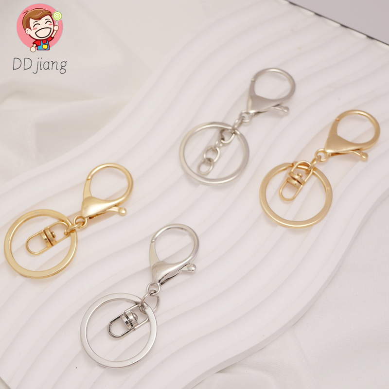 DIY Keychain Accessories Handmade Metal Materials Figure-Eight Lobster Clasp Bag Pendant Accessories Key Ring Open Ring