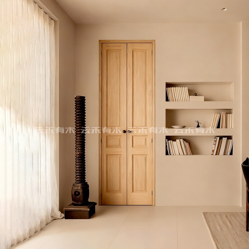 Double-Door Small Doorway Bedroom Door 1m Interior Door Antique-Style Flat Door Room Door Small Apartment Double-Door